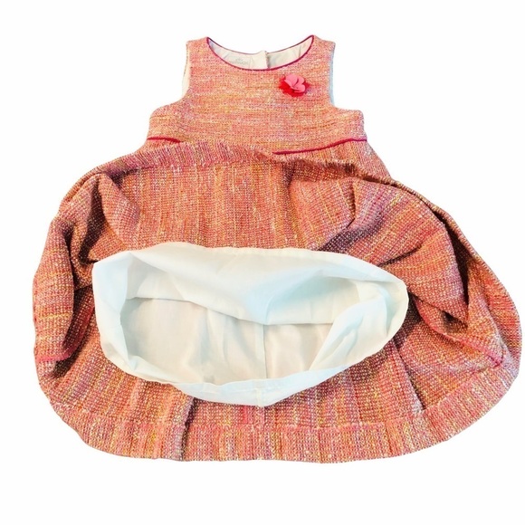 MIMIVAIL - GIRLS PINK WOVEN WINTER DRESS SIZE 6 - Picture 7 of 8